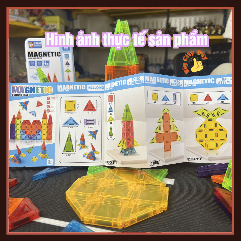 Bộ Ghép Hình Nam Châm Magnetic Lấp Lánh 36 Chi Tiết Xếp Hình Lắp Ráp Phát Triển Tư Duy Cho Bé BigcityBuy 344BGH_thumbnail_8