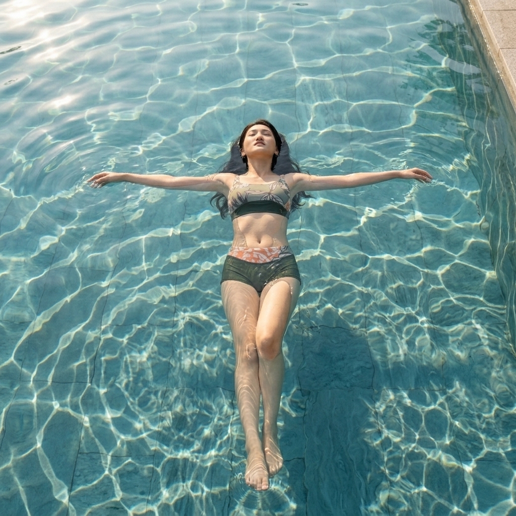 Bộ bơi nữ Narsis A25023: Đồ bơi 2 mảnh cao cấp, họa tiết lá thời thượng_thumbnail_0