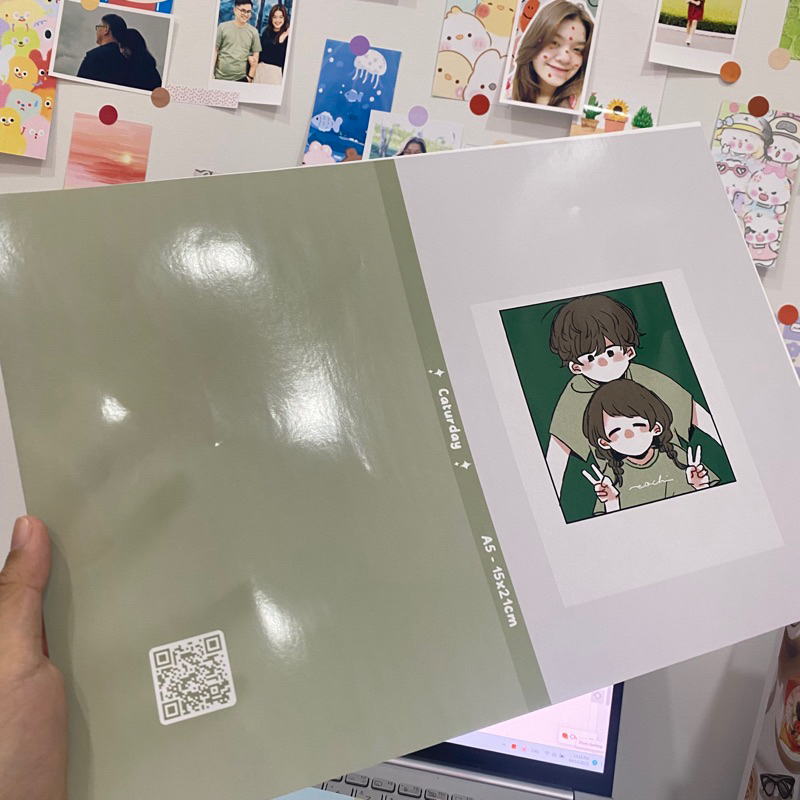 Giấy Bao Tập COUPLE, TÌNH YÊU TUỔI HỌC TRÒ - Giấy bóng dày chất lượng, hình in rõ nét, màu sắc tươi tắn | Caturday