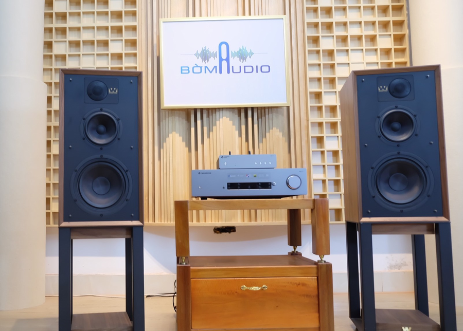 Hình ảnh chụp thực tế Combo Amply Cambridge CXA81 + Cambridge Audio MXN10 + Loa Loa Wharfedale Linton Heritage 85th