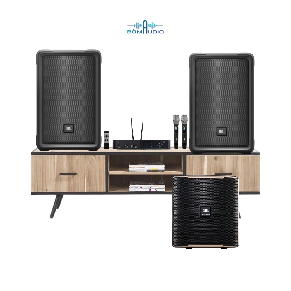 Combo Loa PA Active JBL IRX 108BT + Micro Tích Hợp Mixer SUMICO SU 910 + Loa Subwoofer JBL PASION 12SP - B354_thumbnail_0