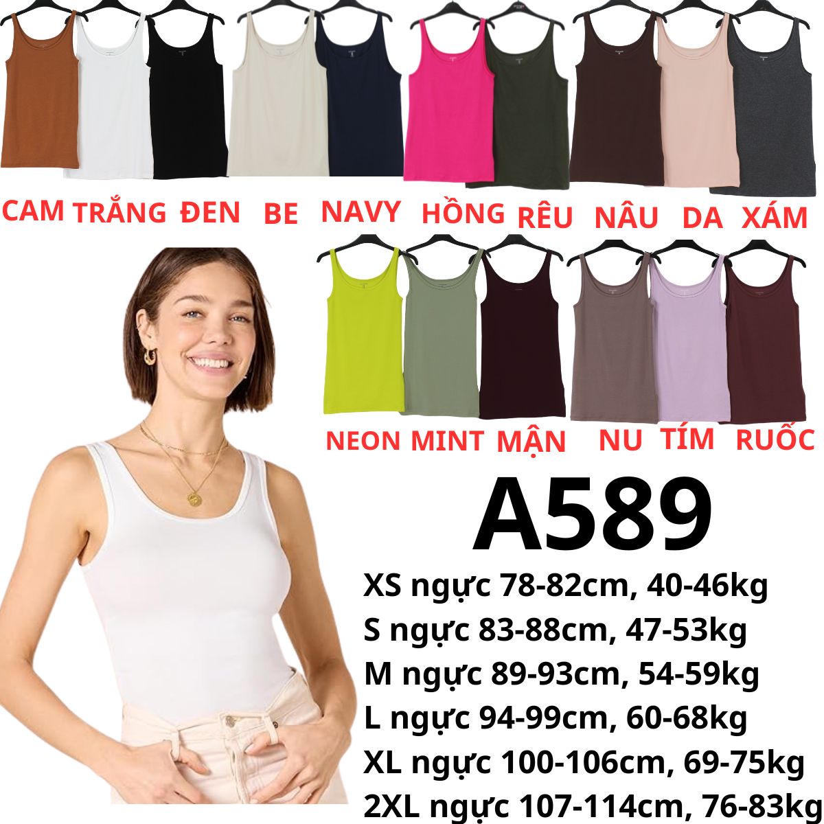 A589- Áo 3 lỗ AMZ
