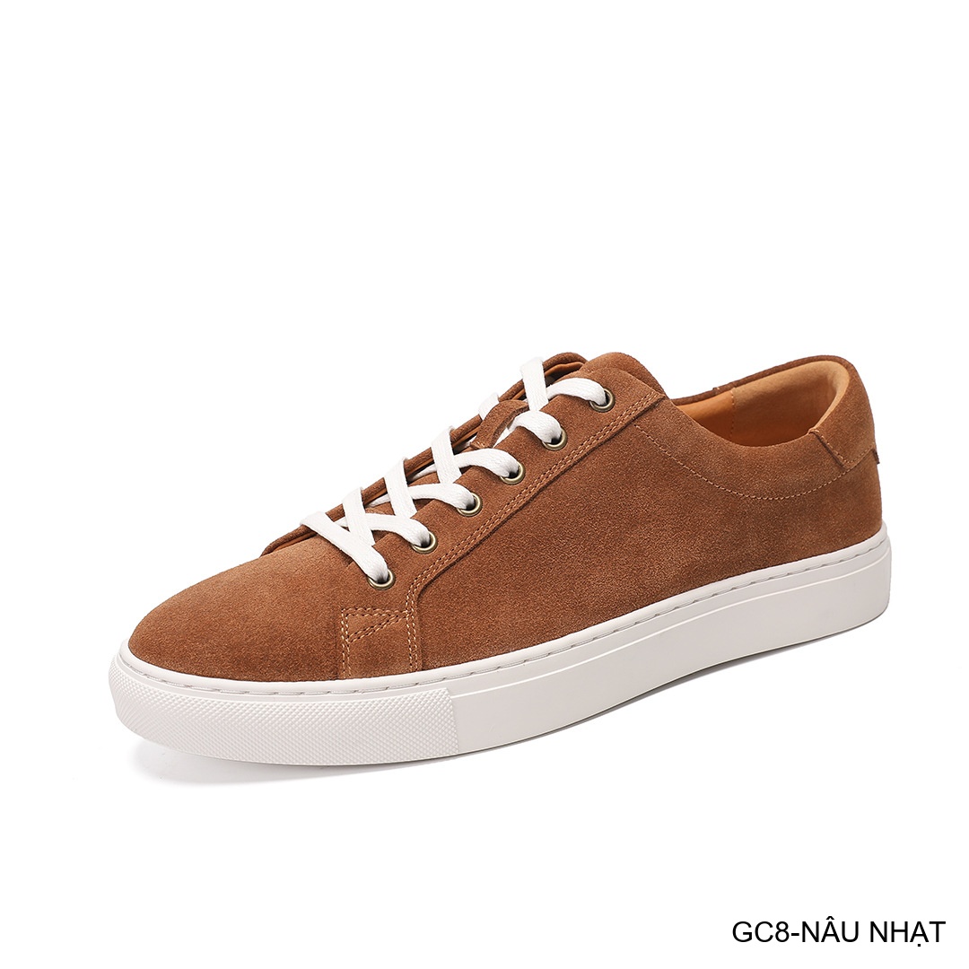 GC8 - Giày nam da lộn trắng đế bệt phong cách Anh 2025_thumbnail_20