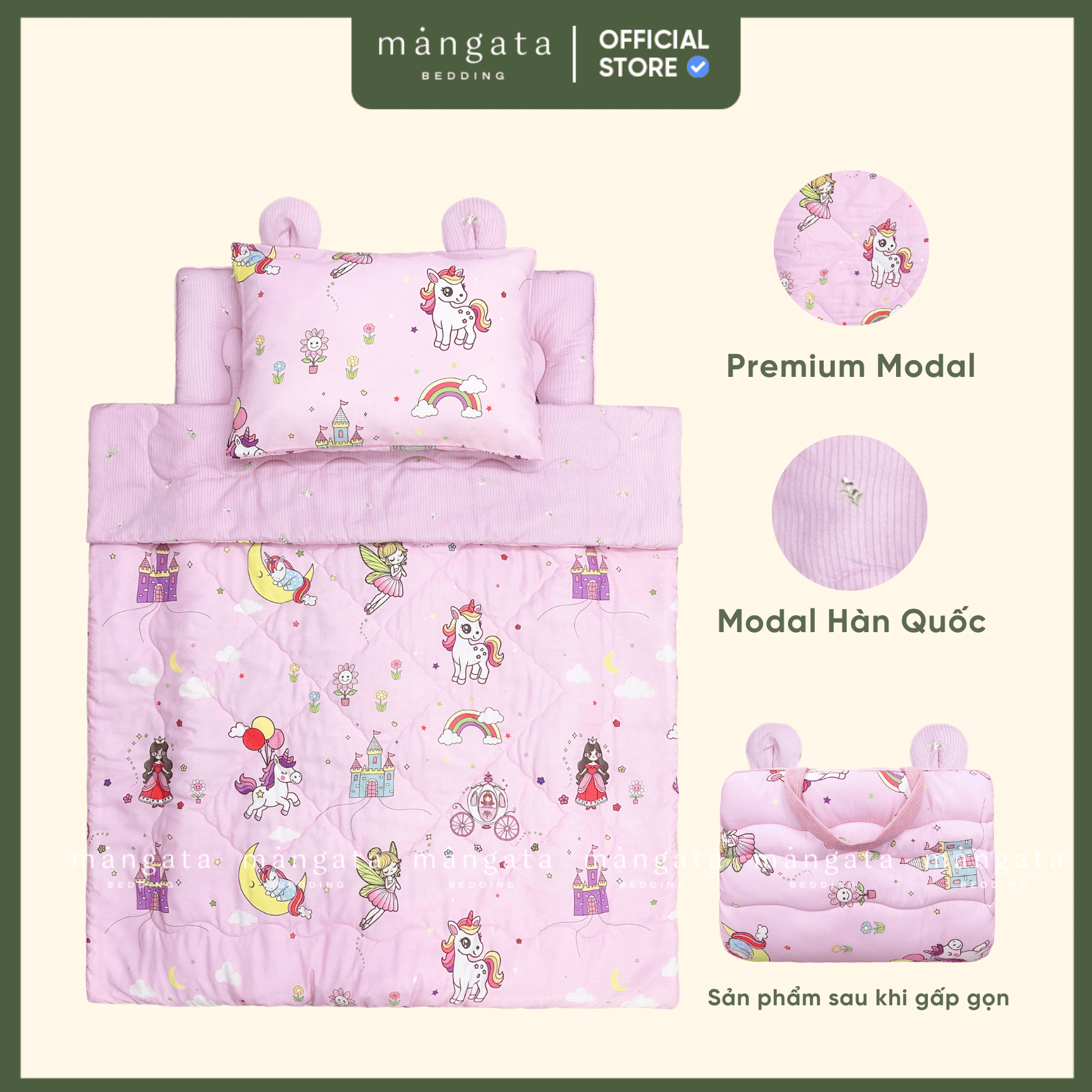 Mẫu Pony bóng bay - Bộ chăn gối gấp gọn đi học _thumbnail_1
