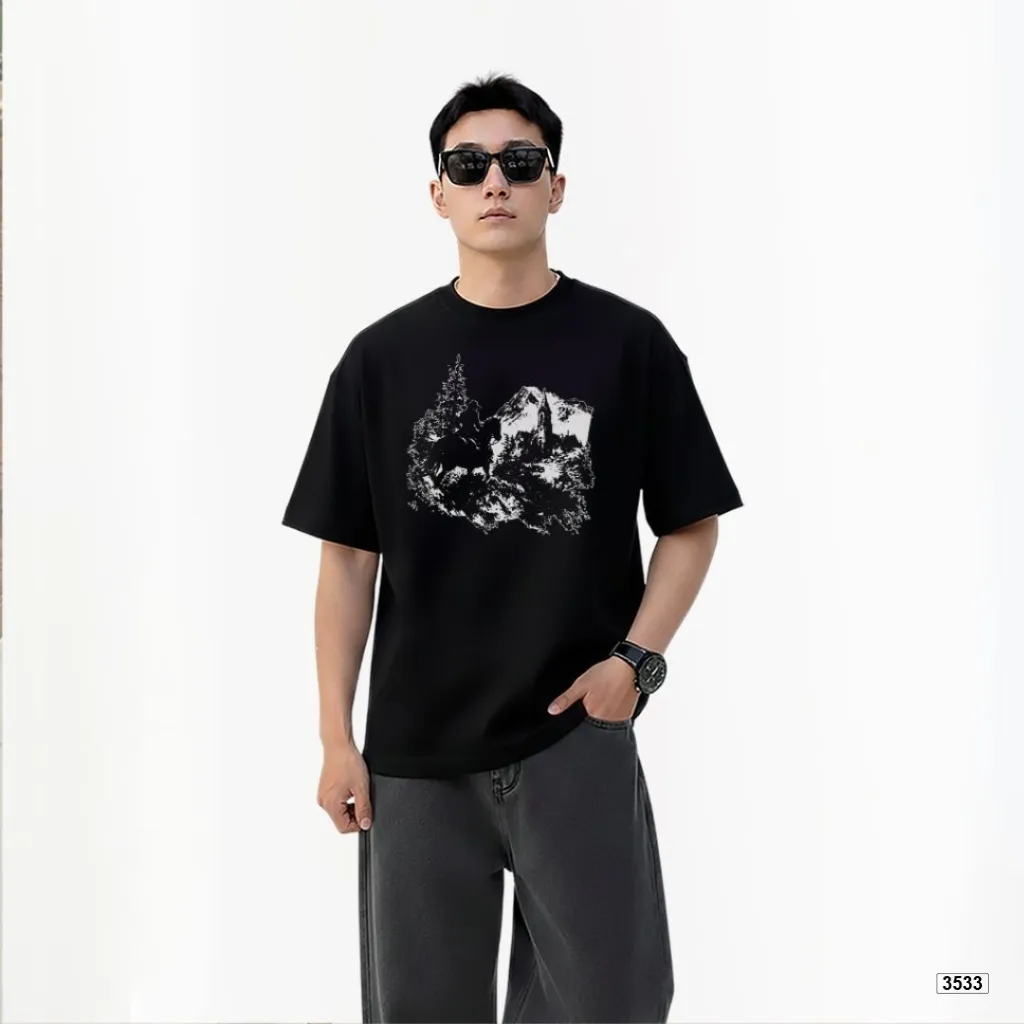Áo thun oversize phong cách cổ điển dễ mặc TeePrint 3533_thumbnail_1