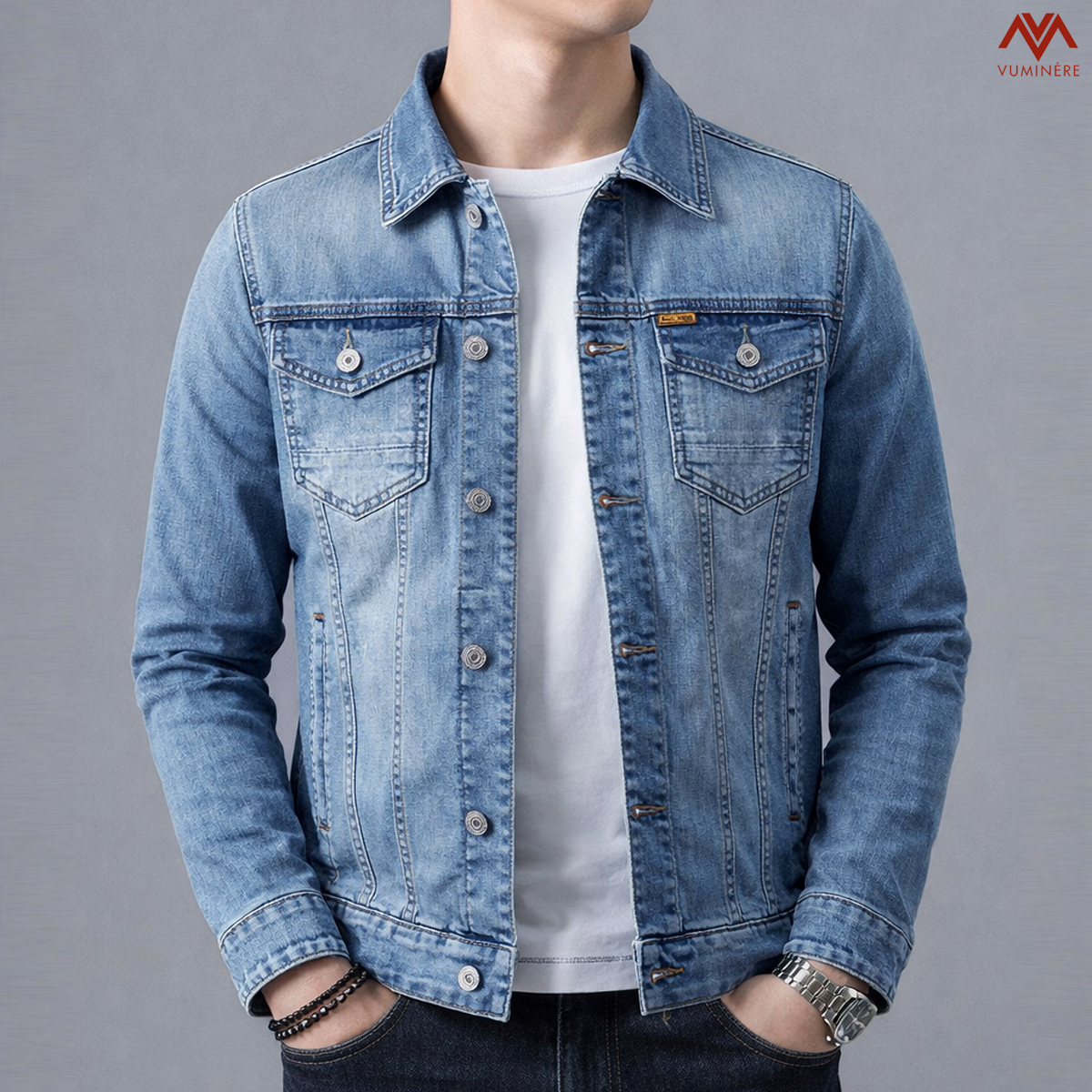 Áo khoác lót lông Jacket Jeans nam ( AV7 )