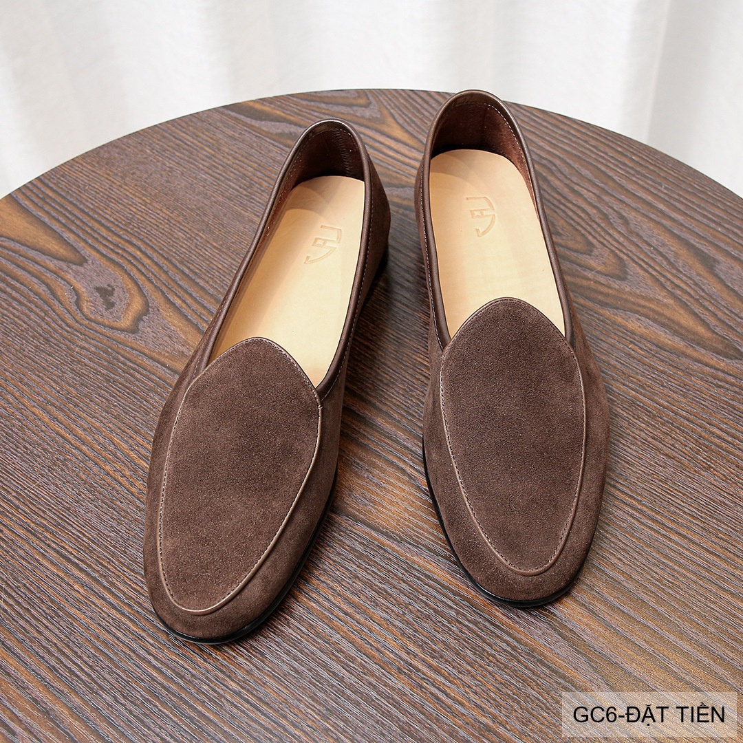 GC6 - Giày Loafer Nam Da Bò Thật Mùa Hè 2025 Phong Cách Anh Quốc Đen & Đặt Tiền_thumbnail_2