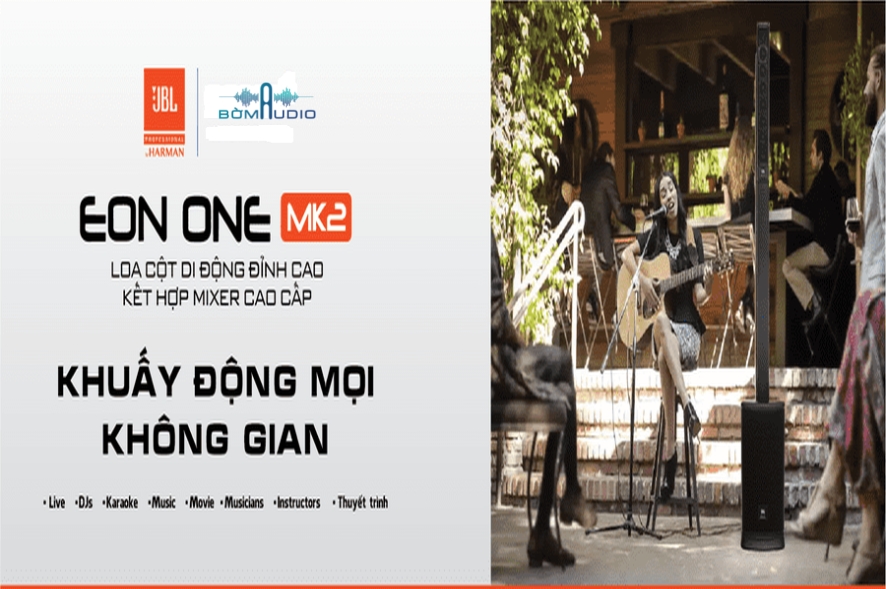 JBL Eon One MK2 có khả năng phủ sóng âm thanh rộng