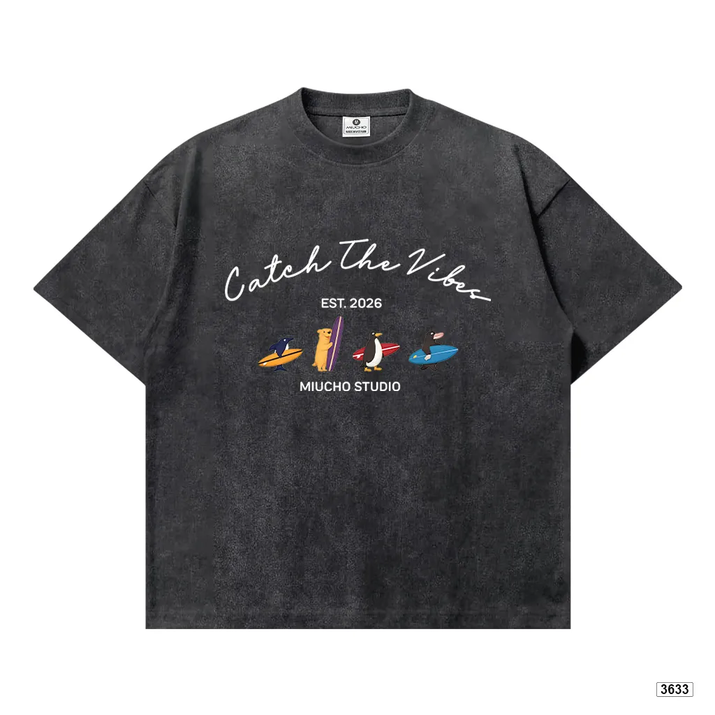 Áo thun unisex form boxy Catch the vibes Miucho 3633_thumbnail_0