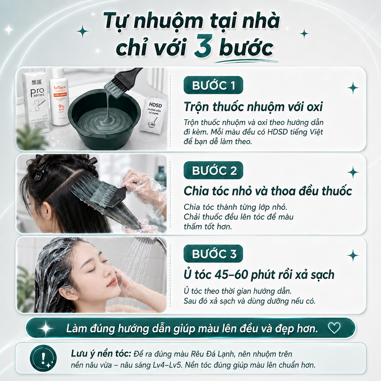 Thuốc Nhuộm Tóc RÊU ĐÁ LẠNH Tự Nhuộm Tại Nhà Không Tẩy, Hợp Đi Học Đi Chơi Siêu Tôn Da_thumbnail_7