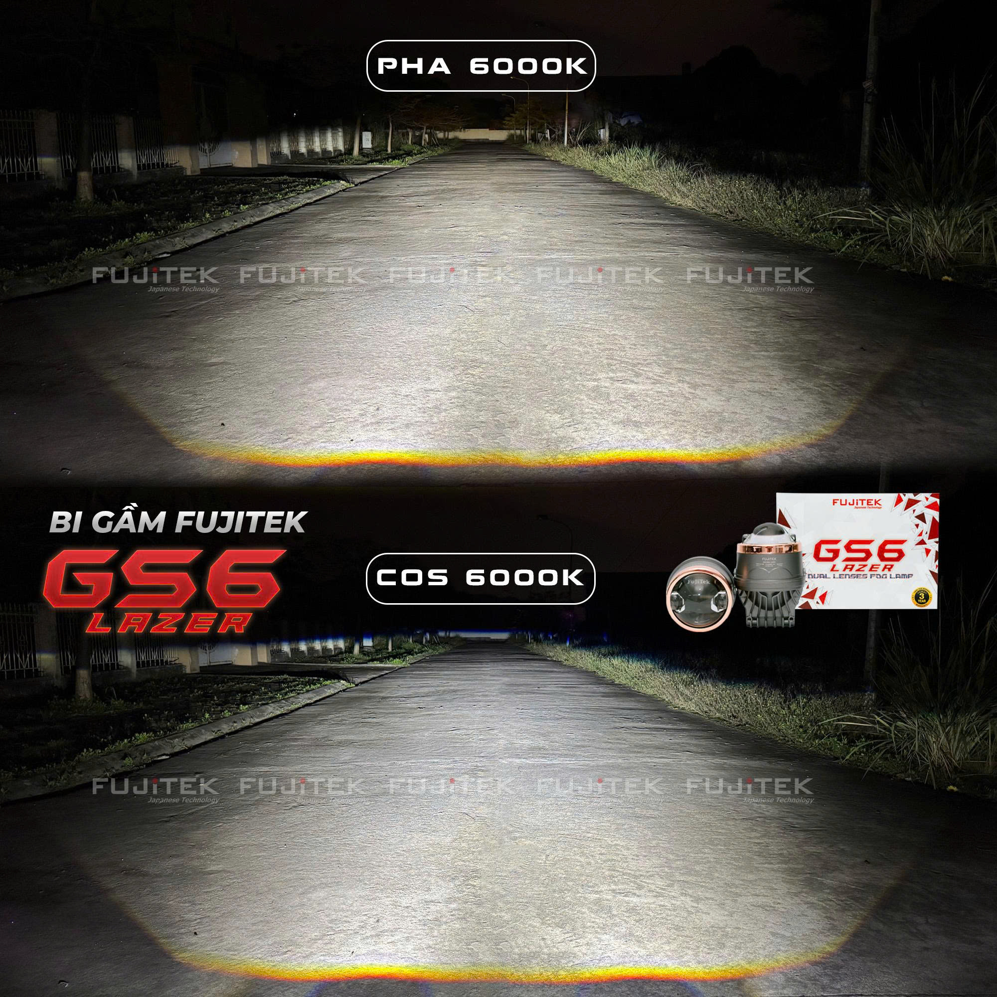 Fujitek GS6 Lazer Bi gầm 3 inch 3 màu tích hợp_thumbnail_5