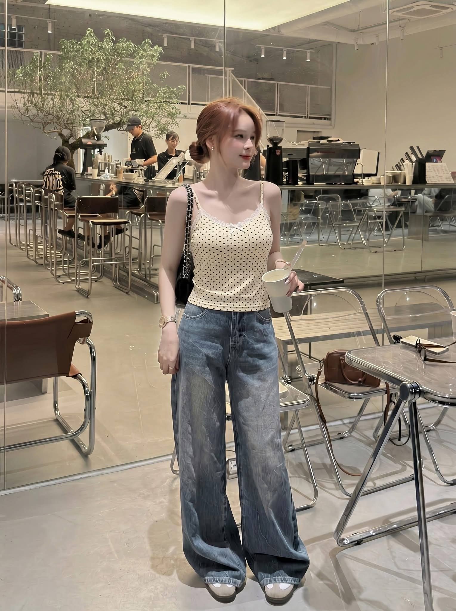 Áo Thun Nữ Croptop 2 dây bi viền ren NTR (C) (1451) - Freesize_thumbnail_3