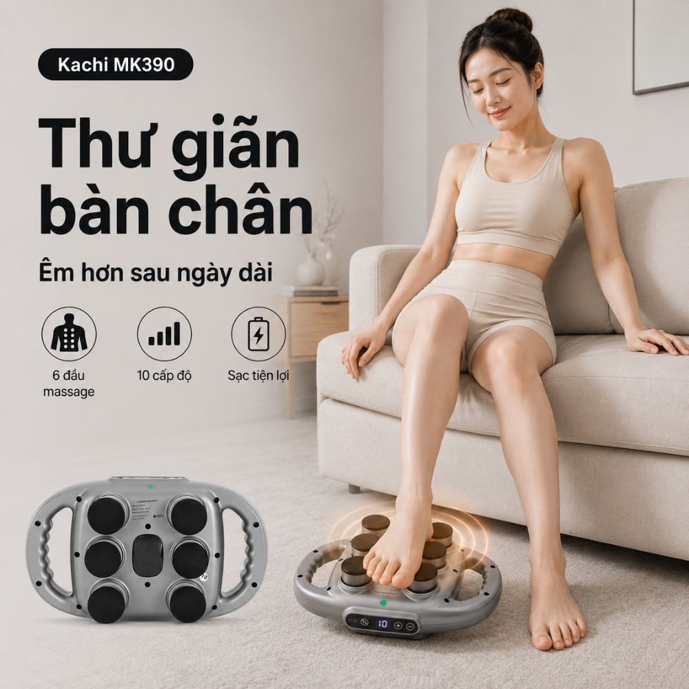Máy Massage 6 Đầu Rung Kachi MK390 Chạy Pin - Giải Pháp Thư Giãn Tối Ưu Cho Cơ Thể_thumbnail_6