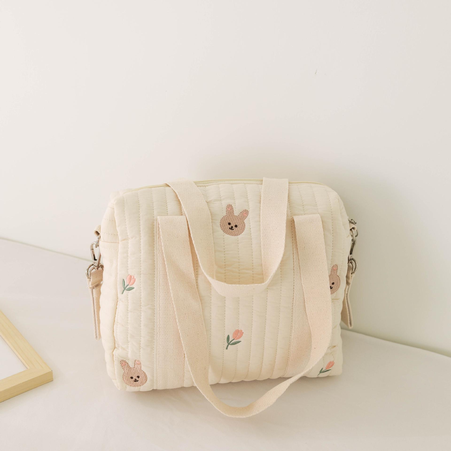 SALE KO ĐỔI TRẢ -Túi xách bỉm sữa thêu hoạ tiết_thumbnail_1