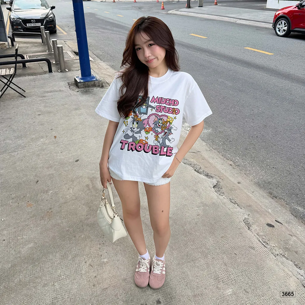 Áo thun nữ form boxy hoạt hình Mèo chuột Miucho 3665_thumbnail_3