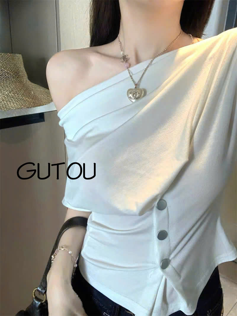 [ GUTOU ] Áo Cổ Đổ Phối Nút Muse Chic_thumbnail_8
