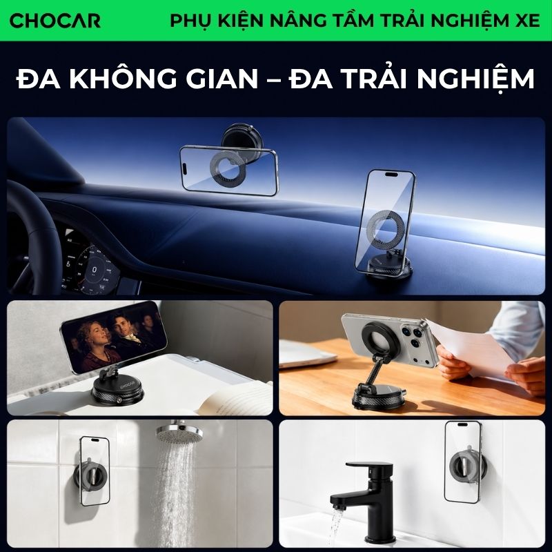 Giá Đỡ Điện Thoại Ô Tô CHOCAR A26 Xoay 1080° Hít MagSafe_thumbnail_5