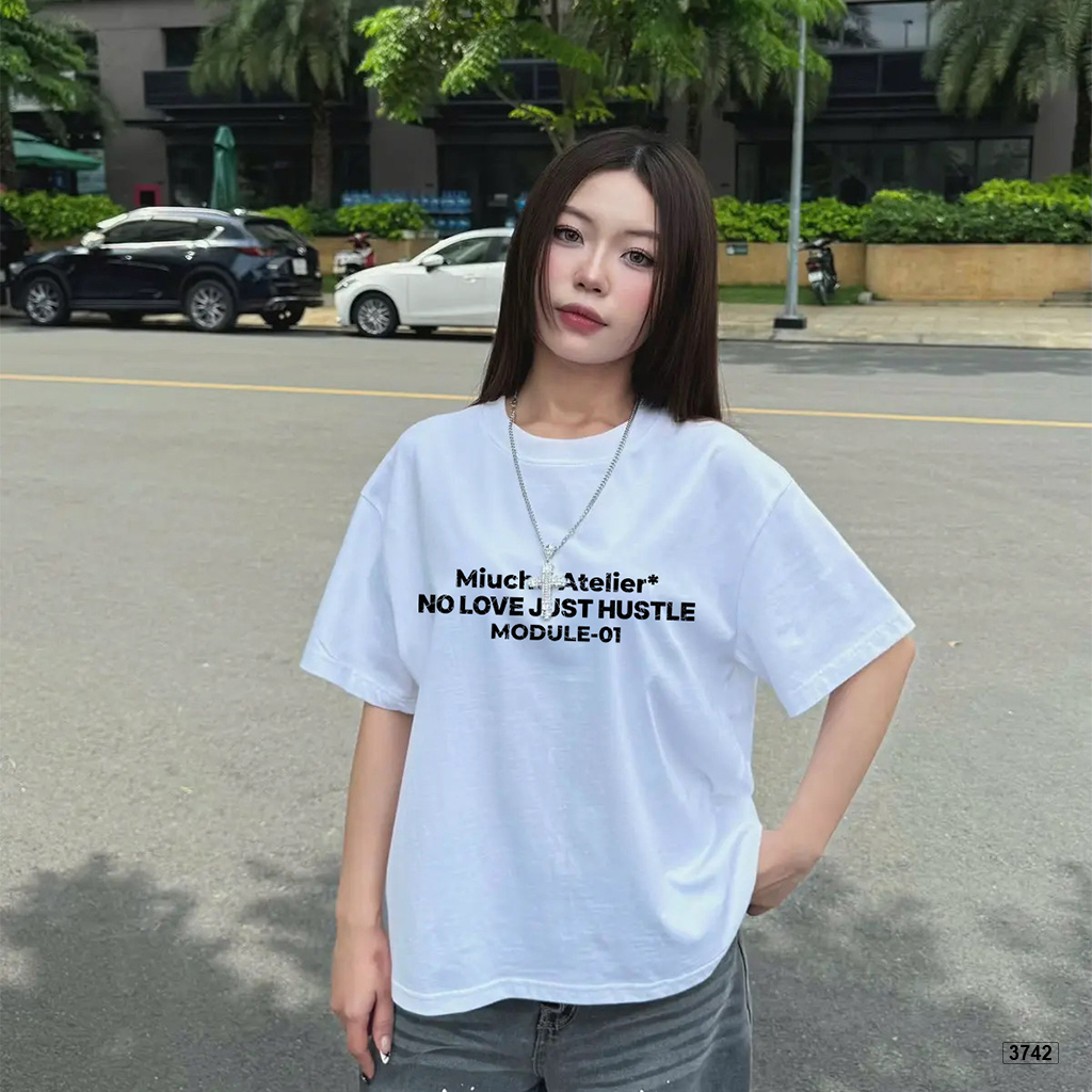 Áo thun boxy nam nữ unisex dày dặn đứng form phong cách tối giản basic Miucho 3742_thumbnail_4