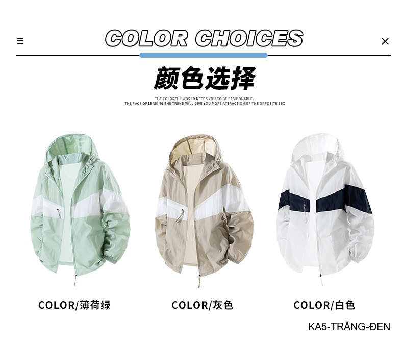 KA5 - Áo Khoác Chống Nắng Mùa Hè 2025 Phong Cách Nhật Bản, Thoáng Khí, Có Mũ, Size Lớn_thumbnail_13
