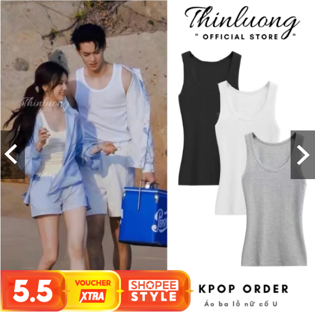 Áo ba lỗ thun borip đủ màu Trieu Lo Tu vải mỏng mát