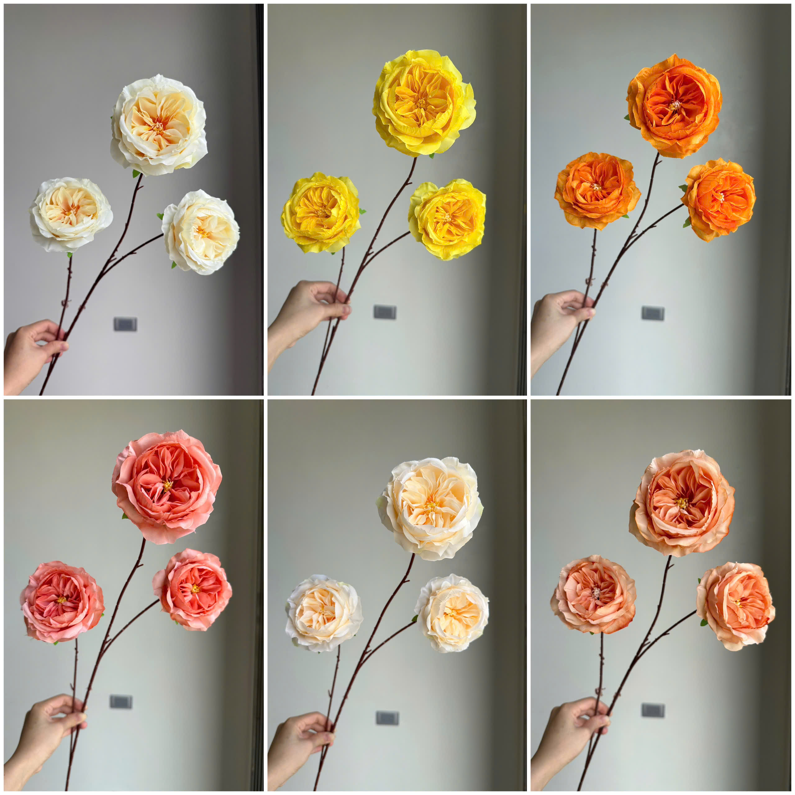 Trà Xoáy 3 Bông Hoa Lụa Trang Trí Bàn Nhỏ Xinh, Gọn Gàng Sang Trọng Không Cần Chăm Sóc_thumbnail_6