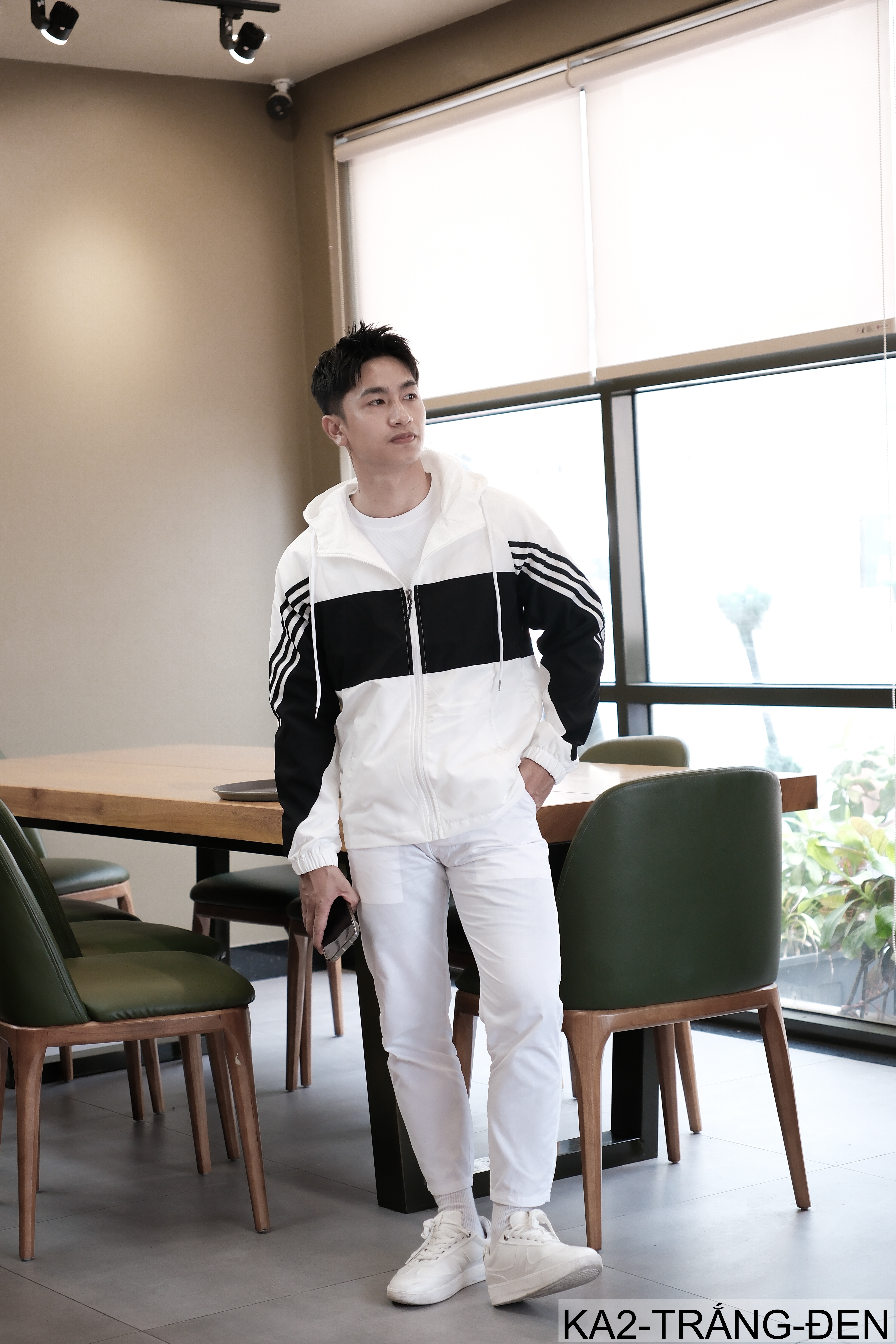 KA2 - Áo khoác nam phối màu thời trang, liền mũ, chống gió, phù hợp xuân thu_thumbnail_5