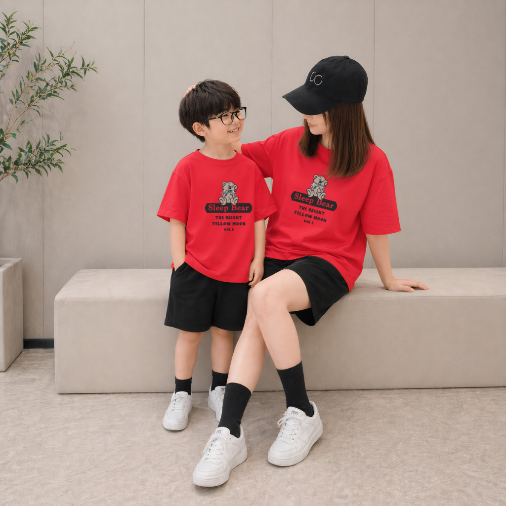 Bộ đồ cho mẹ và bé in nhiều hình đáng yêu -  Loza Kids B001_thumbnail_2
