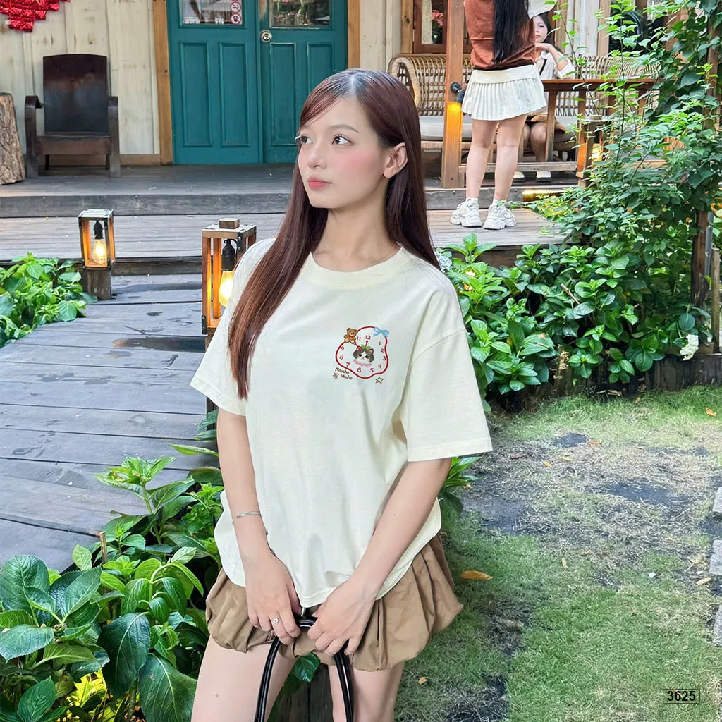 Áo thun nữ form boxy thiết kế hoạt hình thú cưng đáng yêu Miucho 3625_thumbnail_2