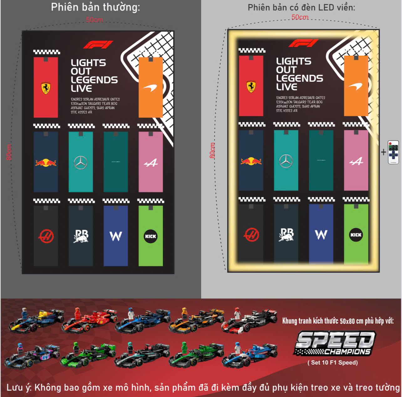 Khung Trưng Bày LEGO Speed Champions