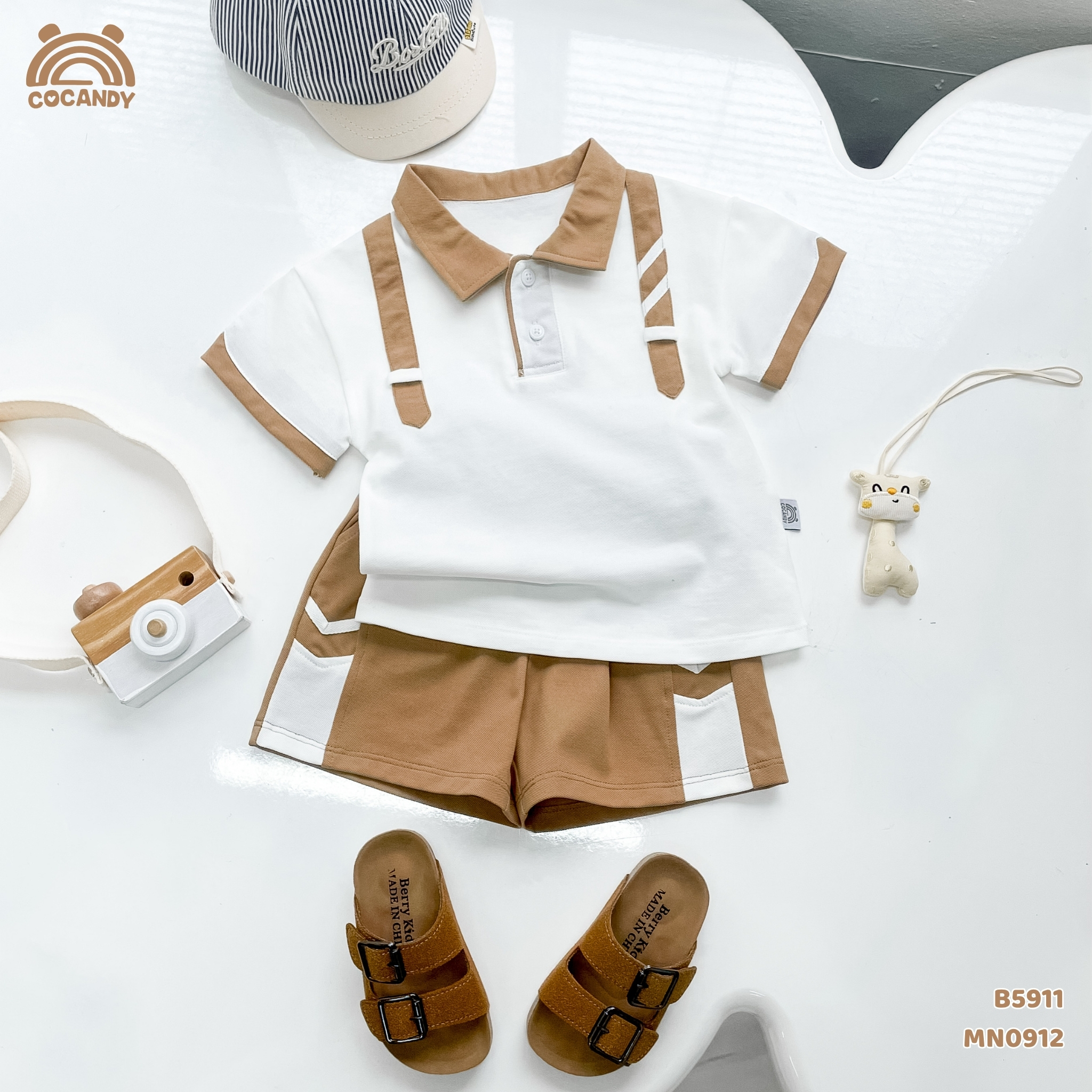 Bộ cộc thun TRẮNG NÂU đai vai_thumbnail_5