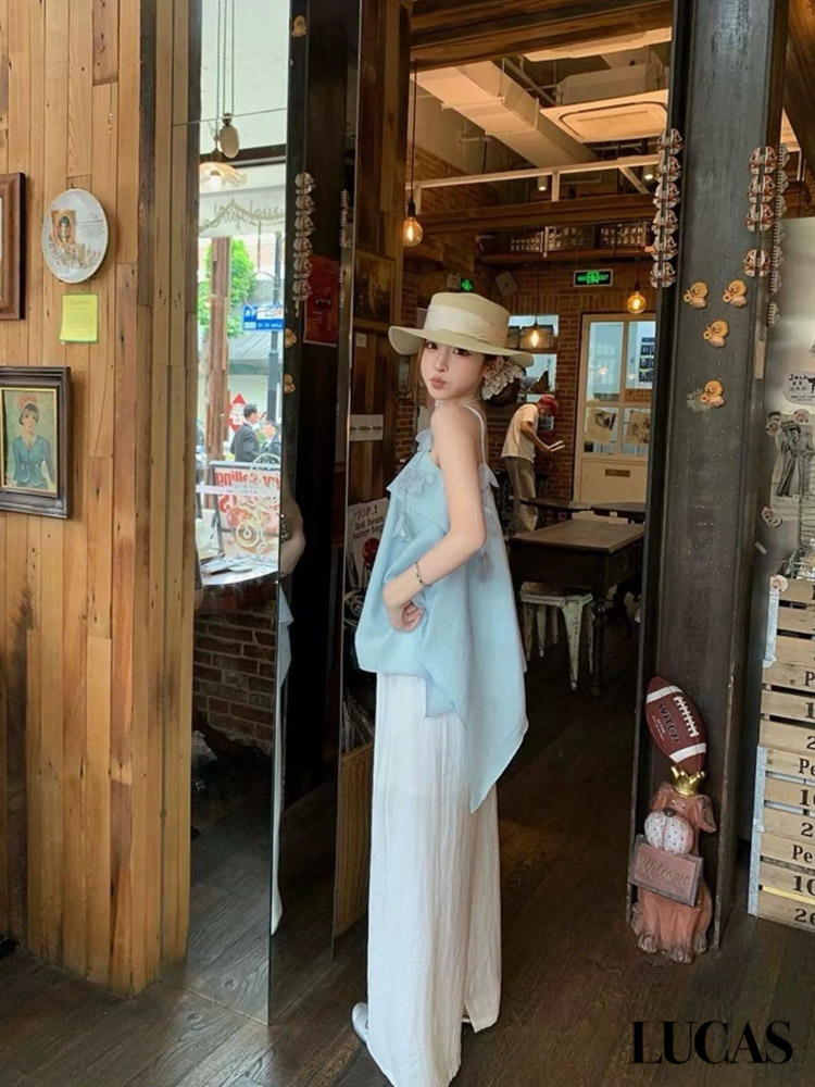 Áo sơ mi 2 dây dáng suông + nơ nơ hoa_thumbnail_9