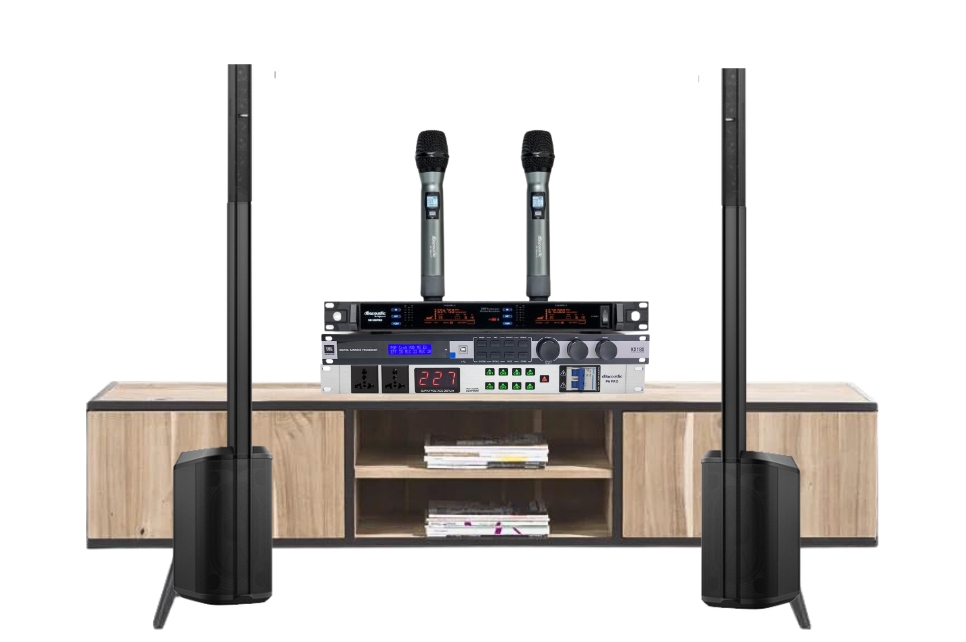 COMBO QUẢN LÝ NGUỒN DBACOUSTIC P9PRO + VANG SỐ JBL KX180 + MICRO DBACOUSTIC 650PRO + LOA BOSE L1PRO 8 - B52