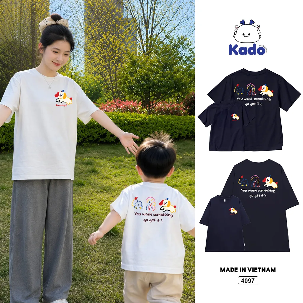 Áo thun gia đình Running Puppy Kado 4097