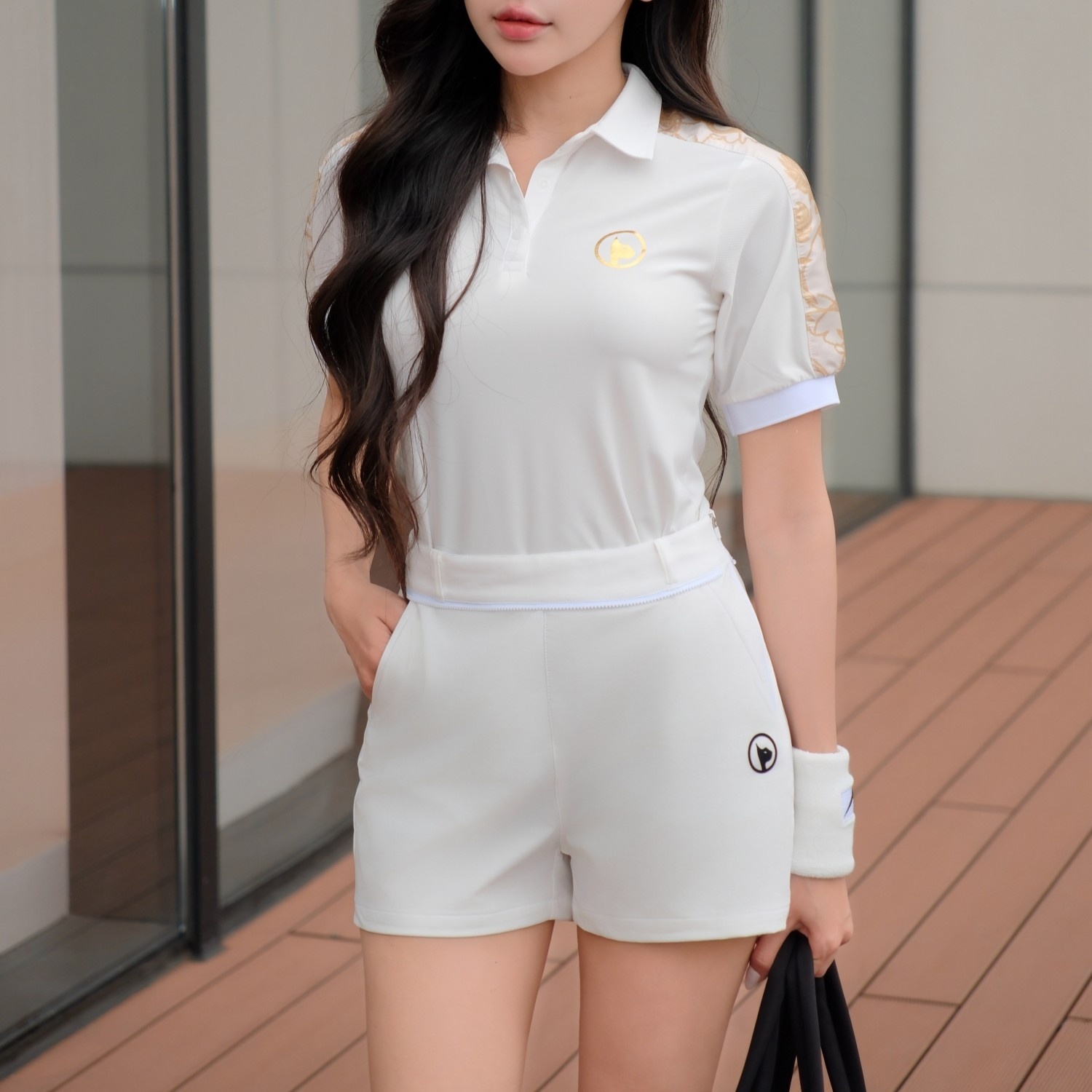 Quần Short Phối Tà Xếp Ly Nữ - Trắng_thumbnail_6