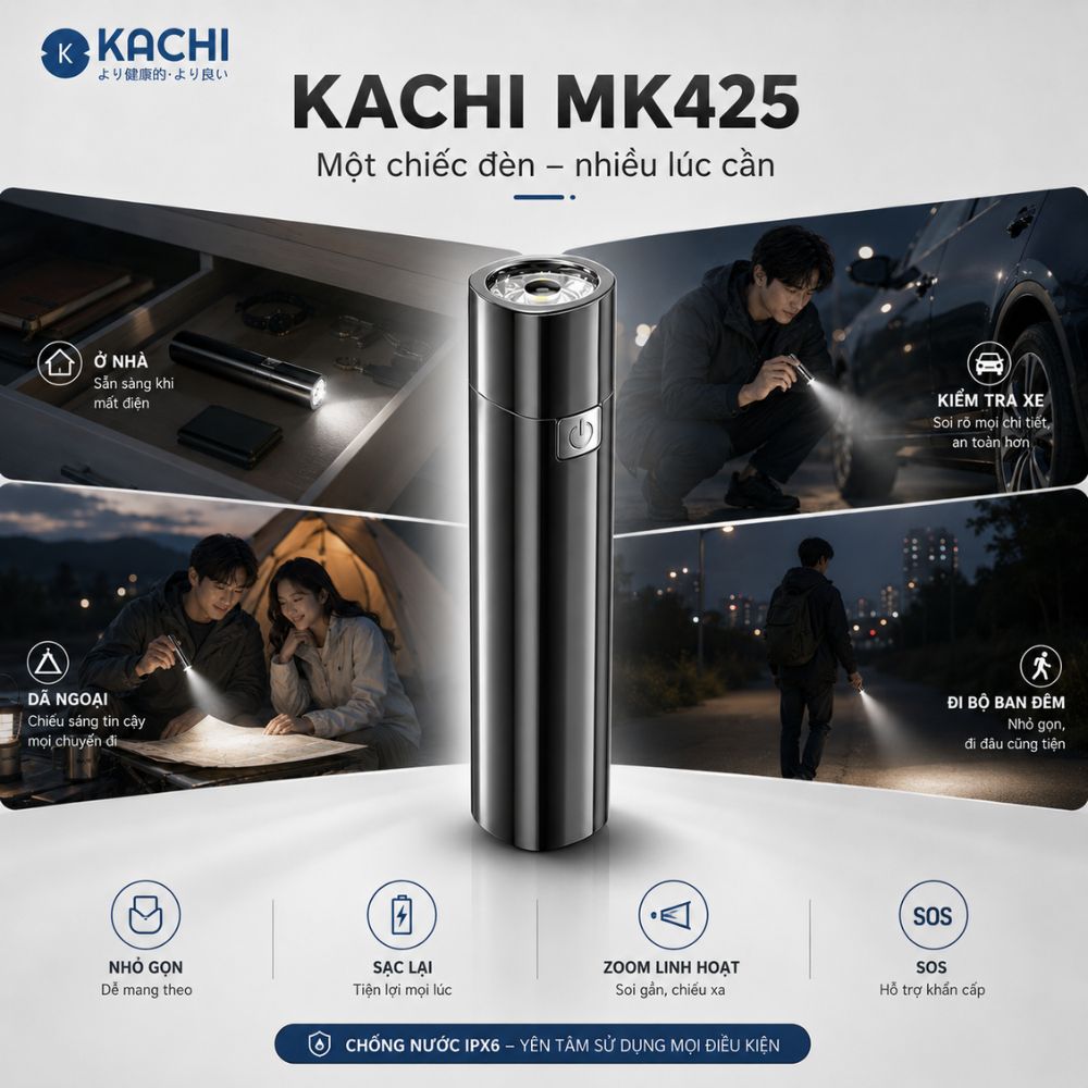 Đèn Pin Sạc Đa Năng Kachi MK425: Soi Rọi Mọi Hành Trình, Bừng Sáng Mọi Cuộc Vui_thumbnail_8