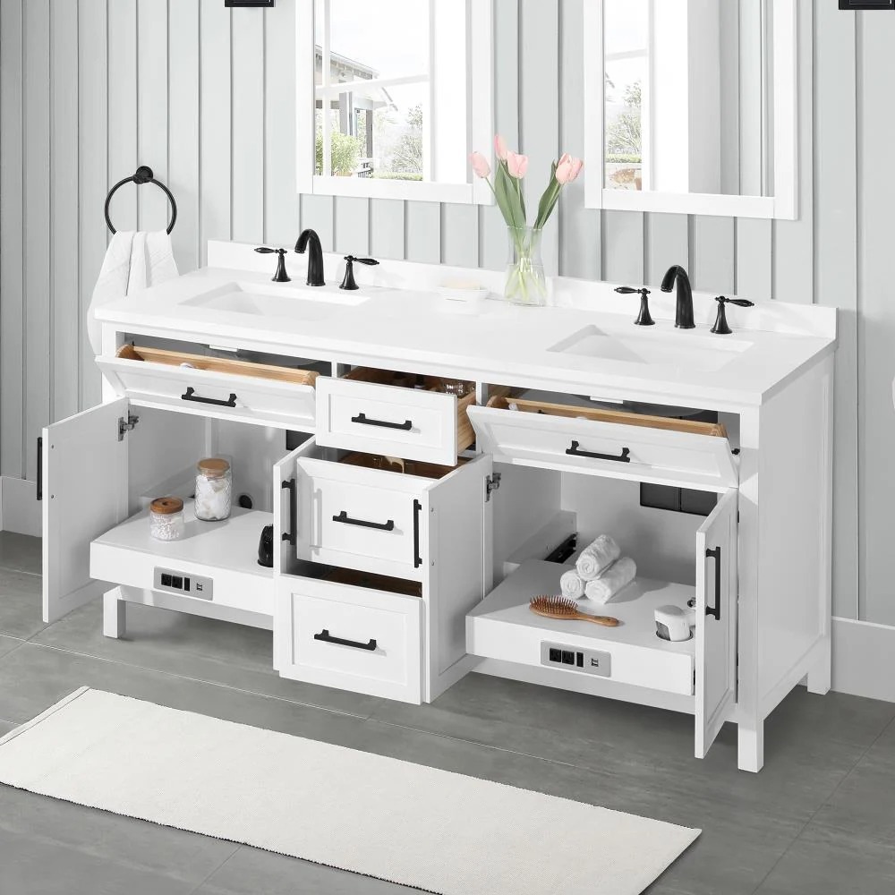 Tủ Lavabo Brinkhaven 72 inch màu trắng