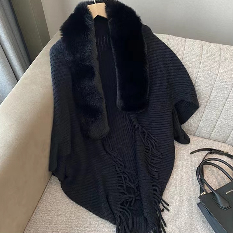 HM21 - Áo choàng len cổ lông_thumbnail_1