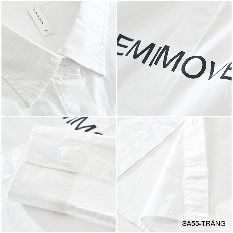 SA55 - Áo sơ mi nam tay dài in chữ phong cách Nhật Bản, form rộng, cotton 100%_thumbnail_3