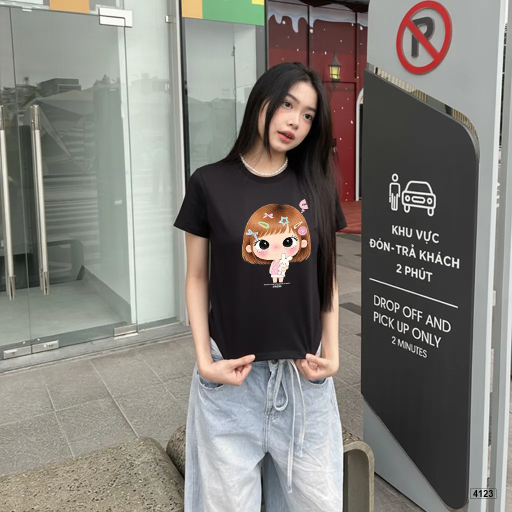 Áo thun nữ form babytee hoạt hình chibi đáng yêu Miucho 4123_thumbnail_4