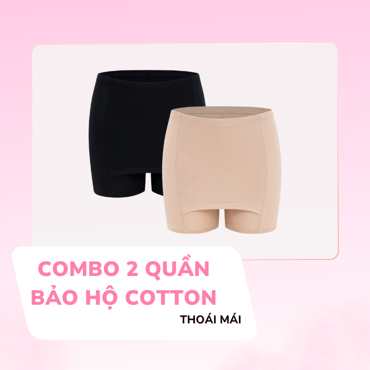 COMBO 2 Quần Đùi Mang Váy Cotton LOC
