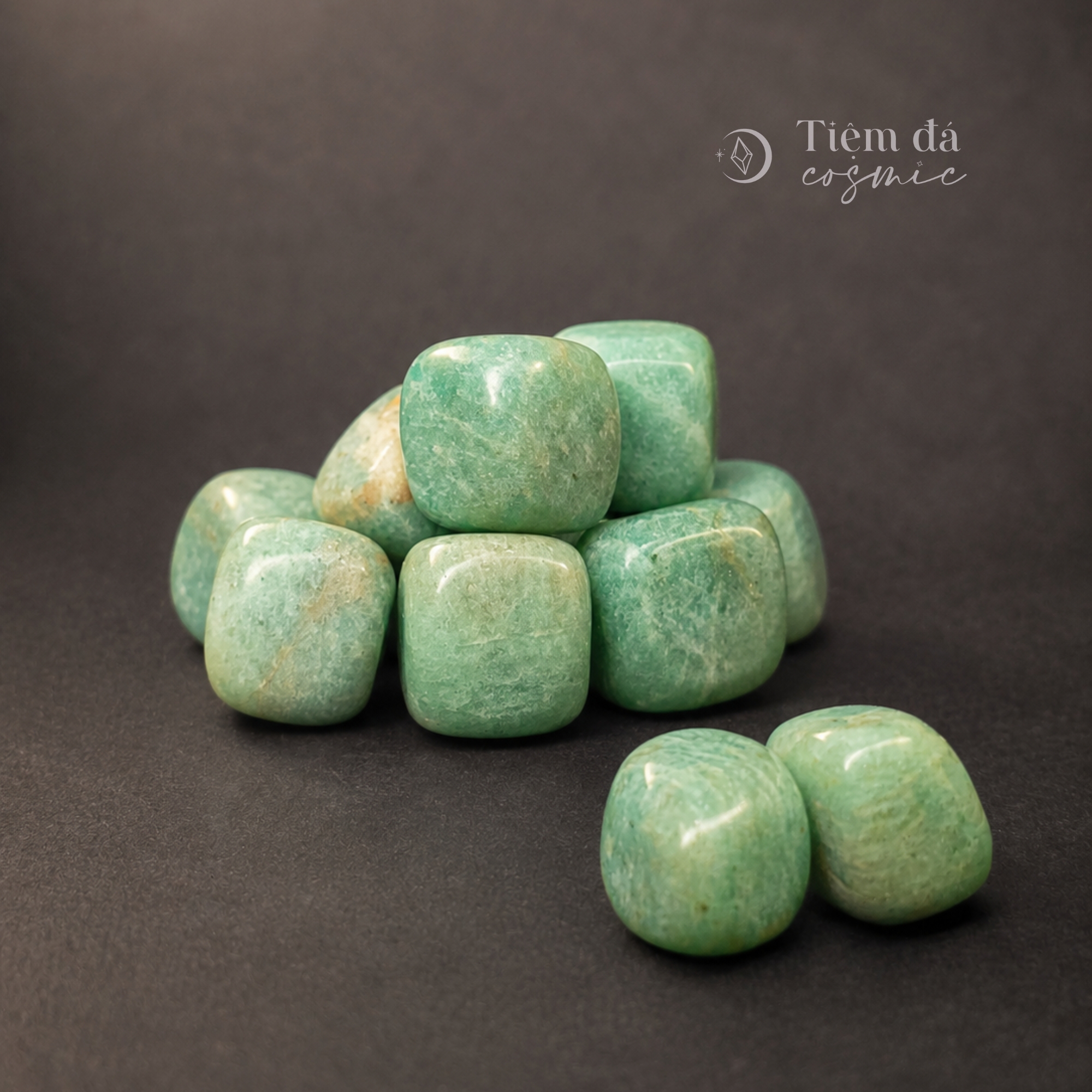 Đá cuội đã mài bóng / Tumbled Đá Thiên Hà Amazonite size 1 - 2 cm/viên