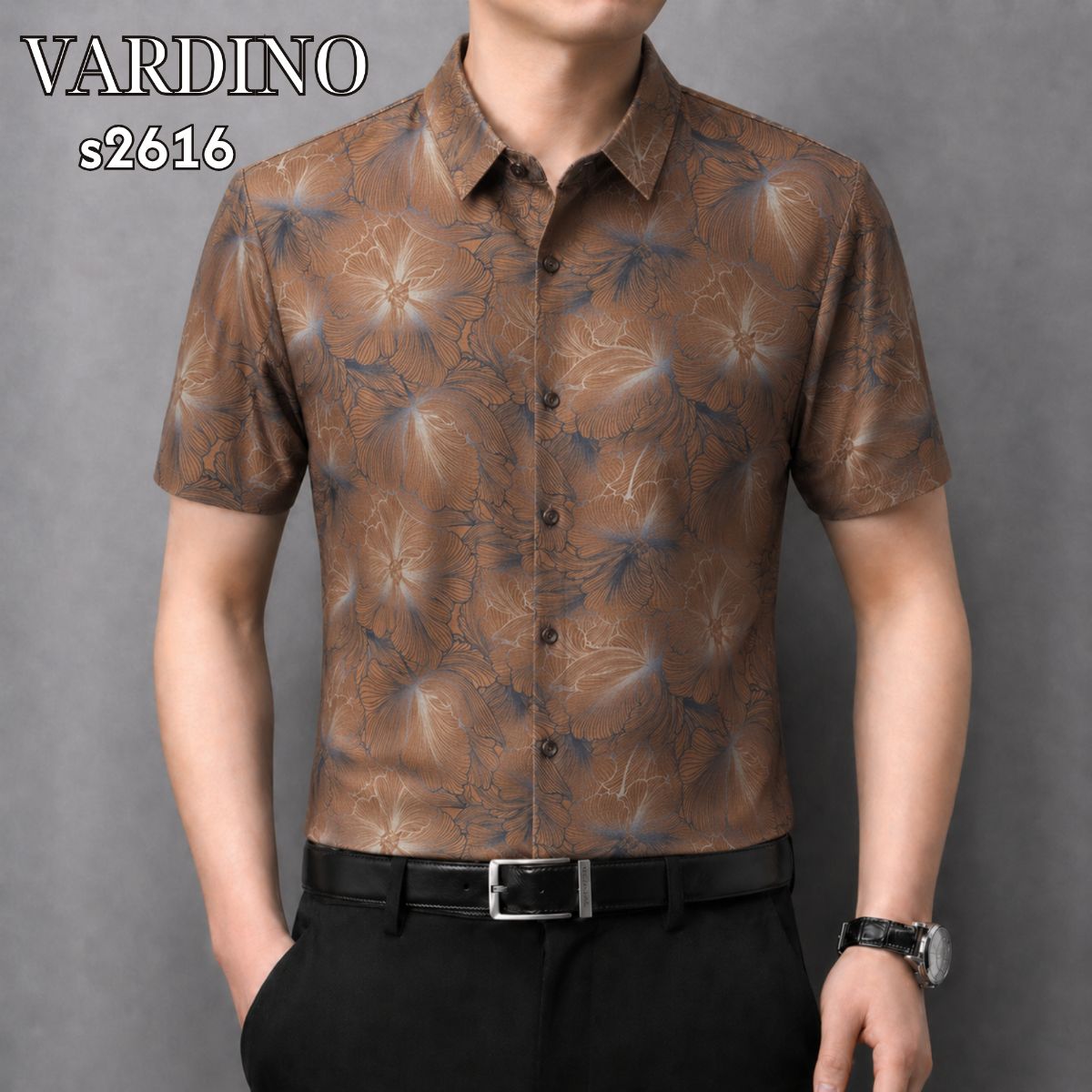 Sơ mi hoạ tiết Vardino S2616