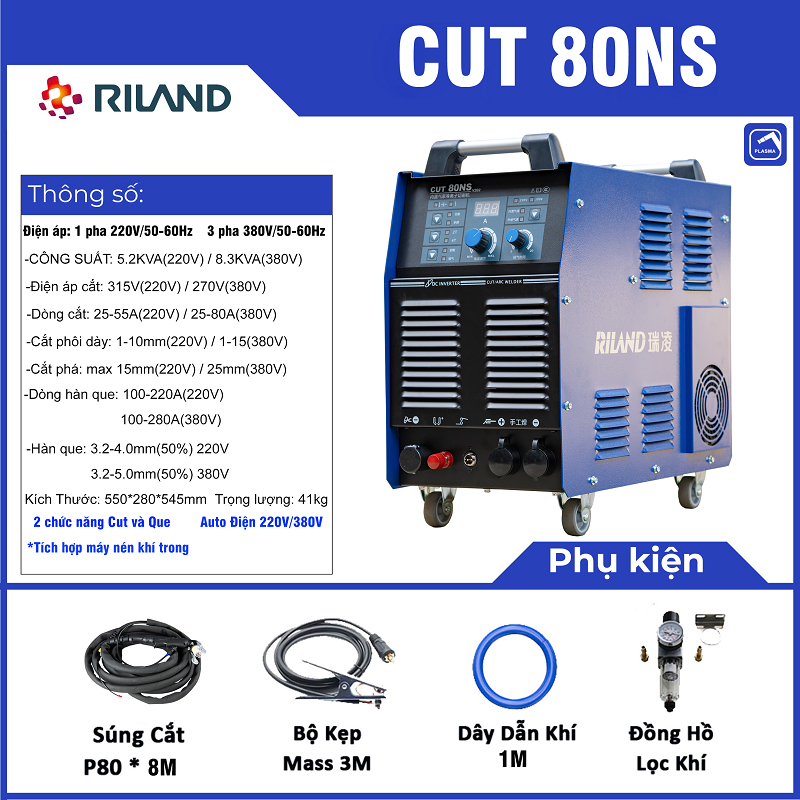 Máy cut Plasma CUT 80NS- RILAND