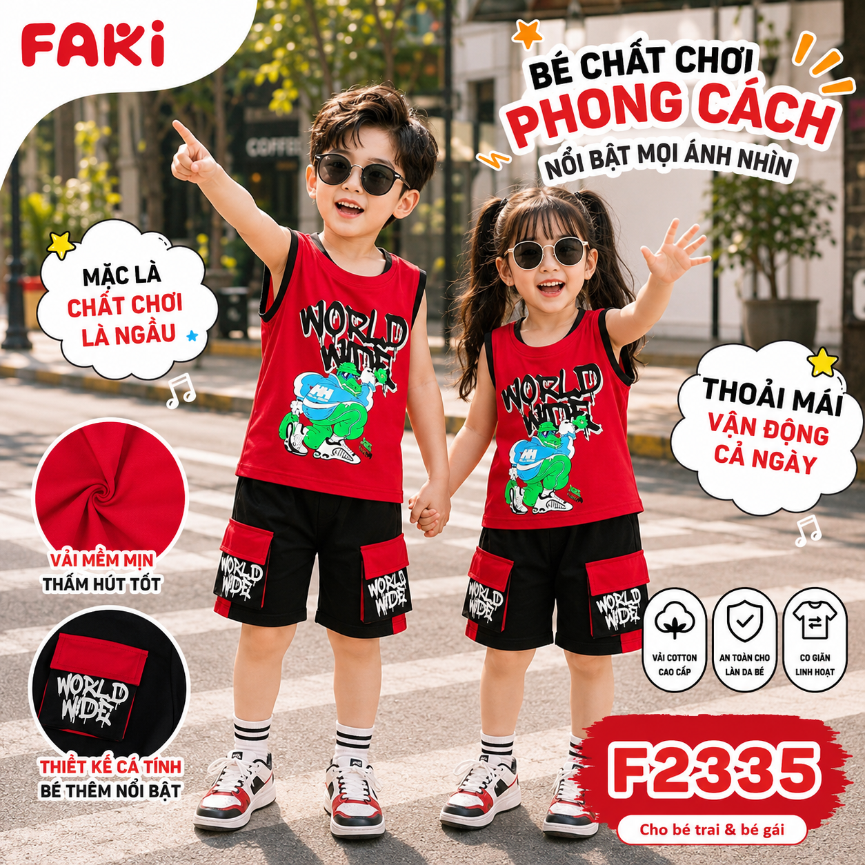 FAKI - ĐỒ BỘ TRẺ EM - F2335
