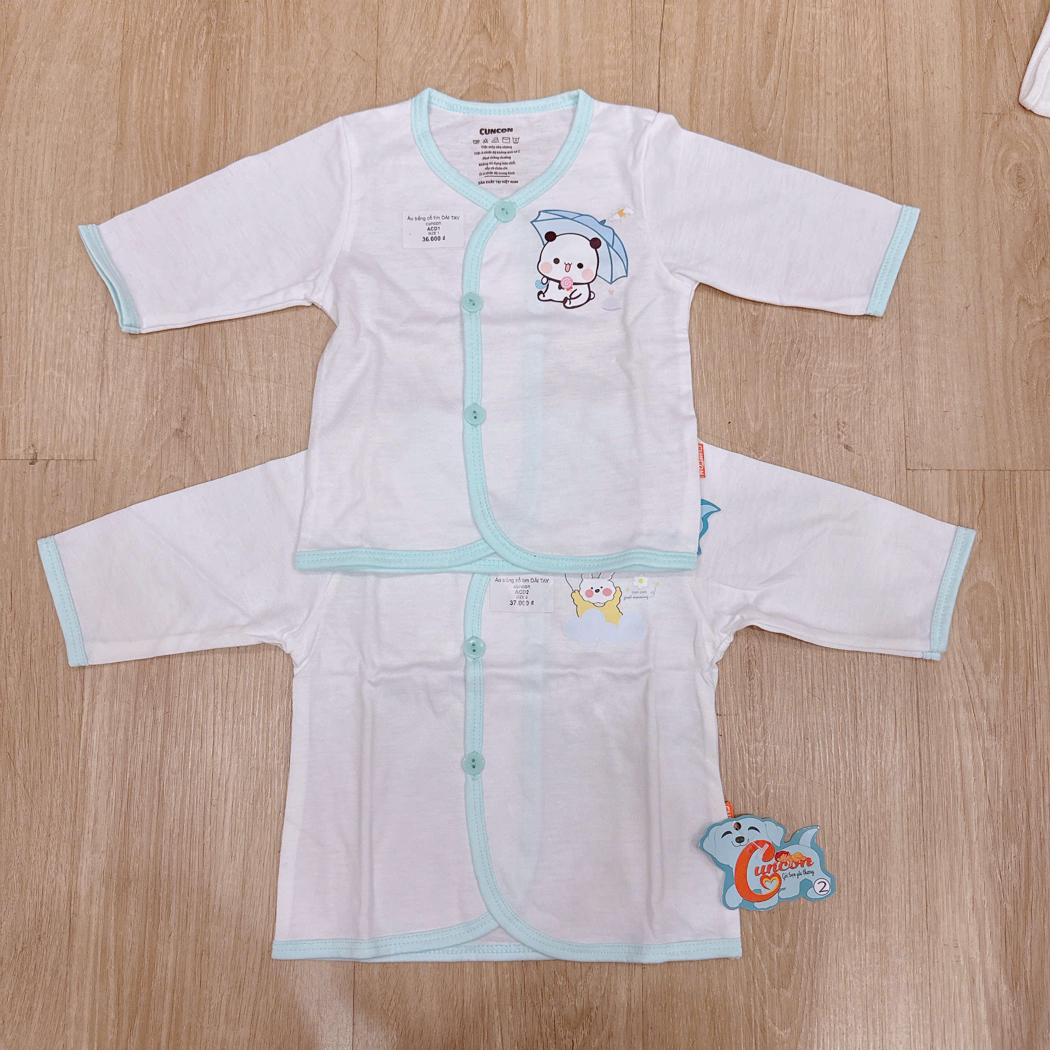 Áo trắng cổ tim DÀI TAY cuncon_thumbnail_4