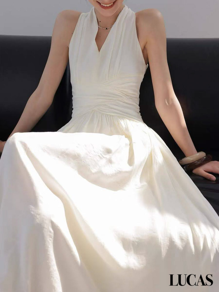 Váy yếm maxi zile eo đan chân xòe cổ tim WGWE_thumbnail_1