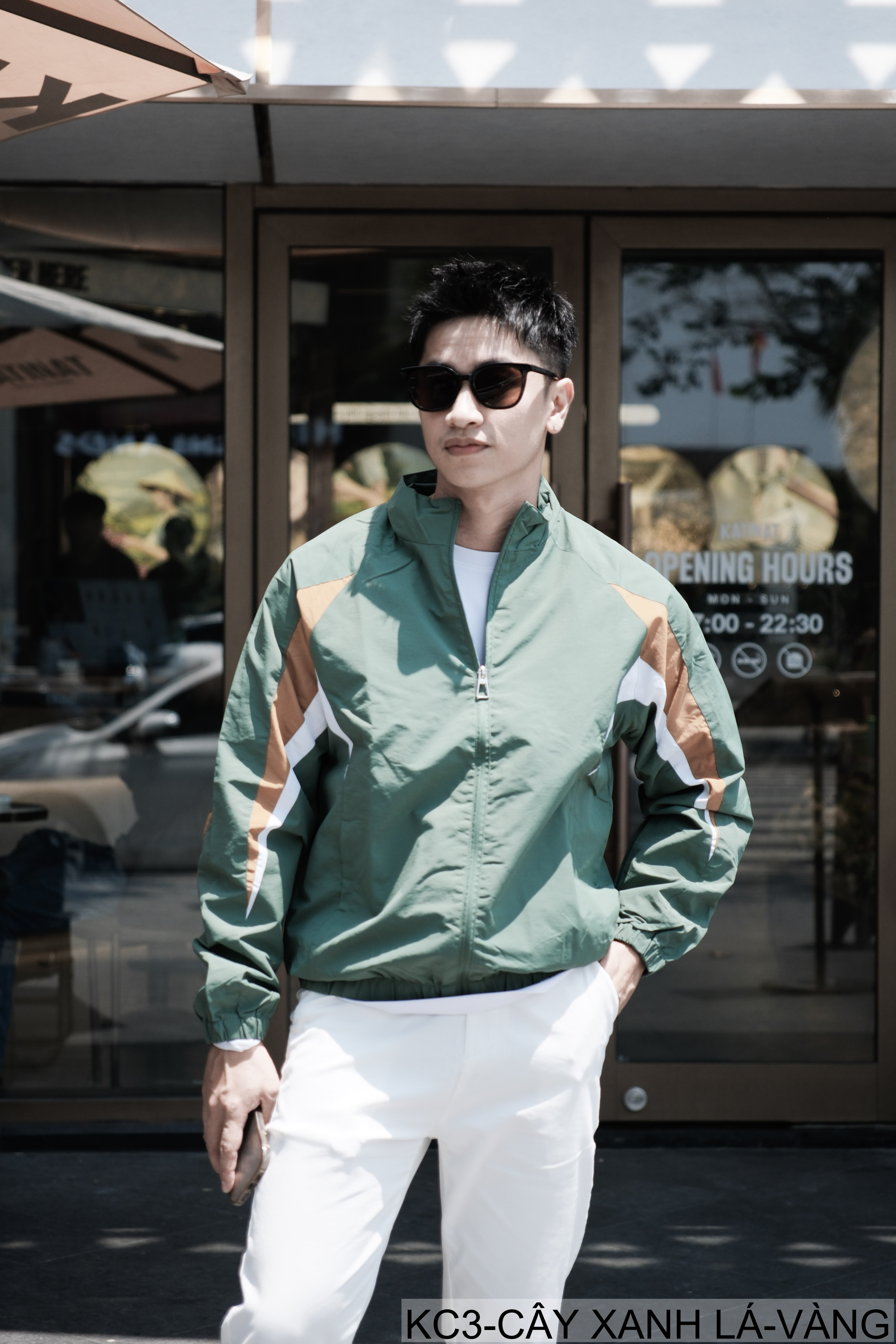 KC3 - Áo khoác nam cổ đứng phối màu năng động, chất polyester thoáng mát, form regular phù hợp xuân thu_thumbnail_13