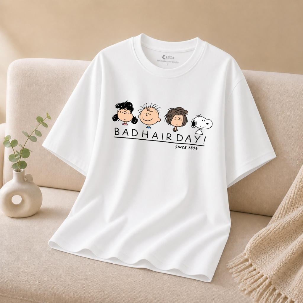 [[Form rộng] Áo phông màu trắng nhiều mẫu hình in dễ thương - Loza G0556_thumbnail_6