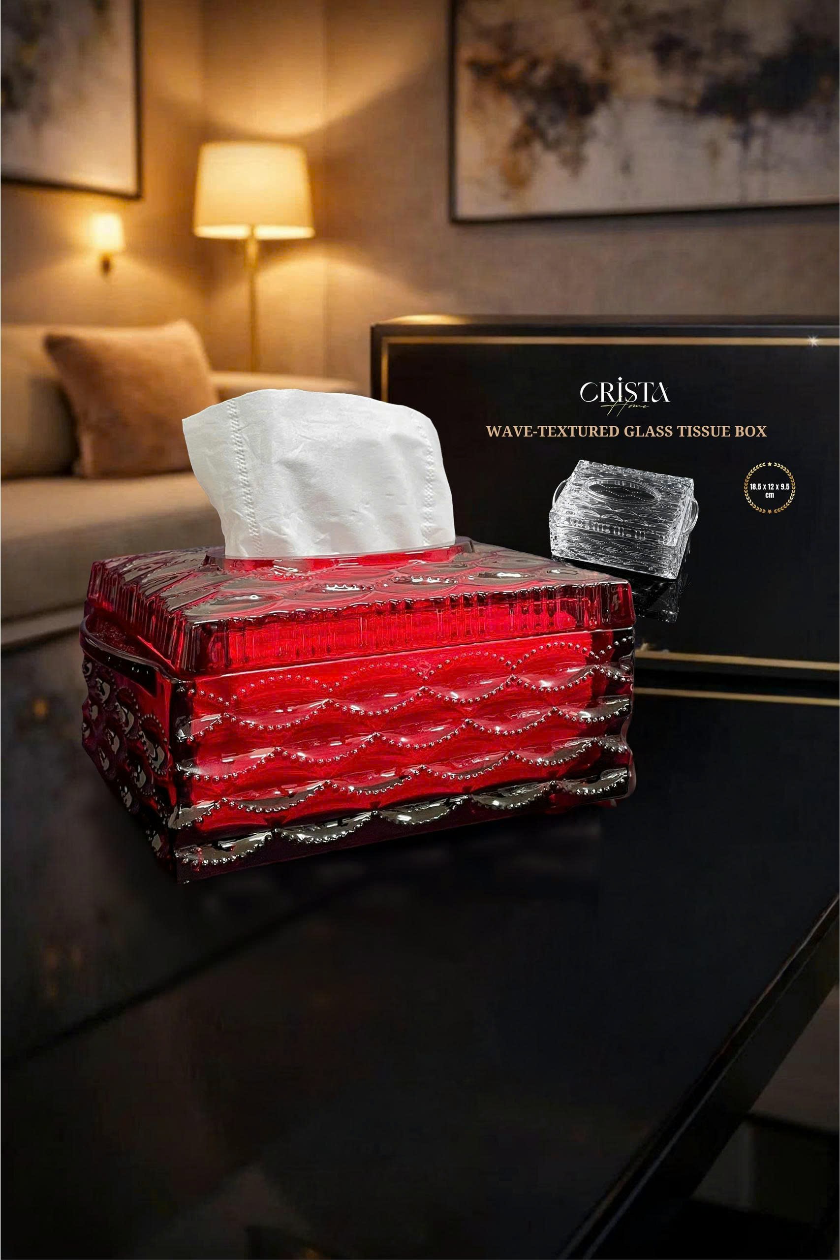 Hộp đựng giấy ăn vân sóng 18.5*12*9.5cm Crista home_thumbnail_6