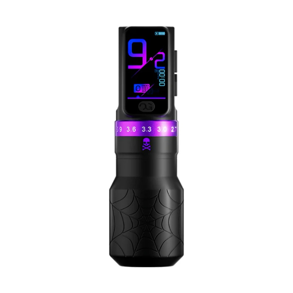 Black Widow Adjustable Stroke Wireless Tattoo Pen - Đập Hộp 🗃️ - Bảo hành 12 tháng